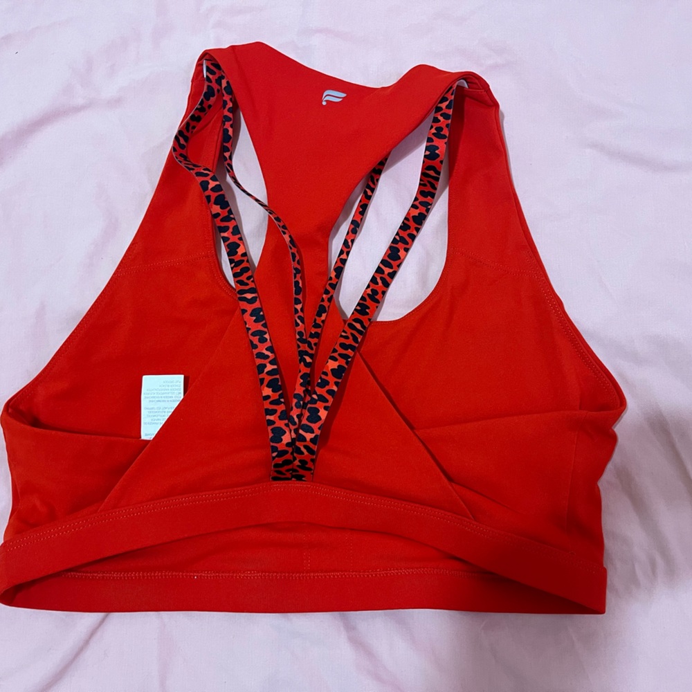 Red fabletics bra size S